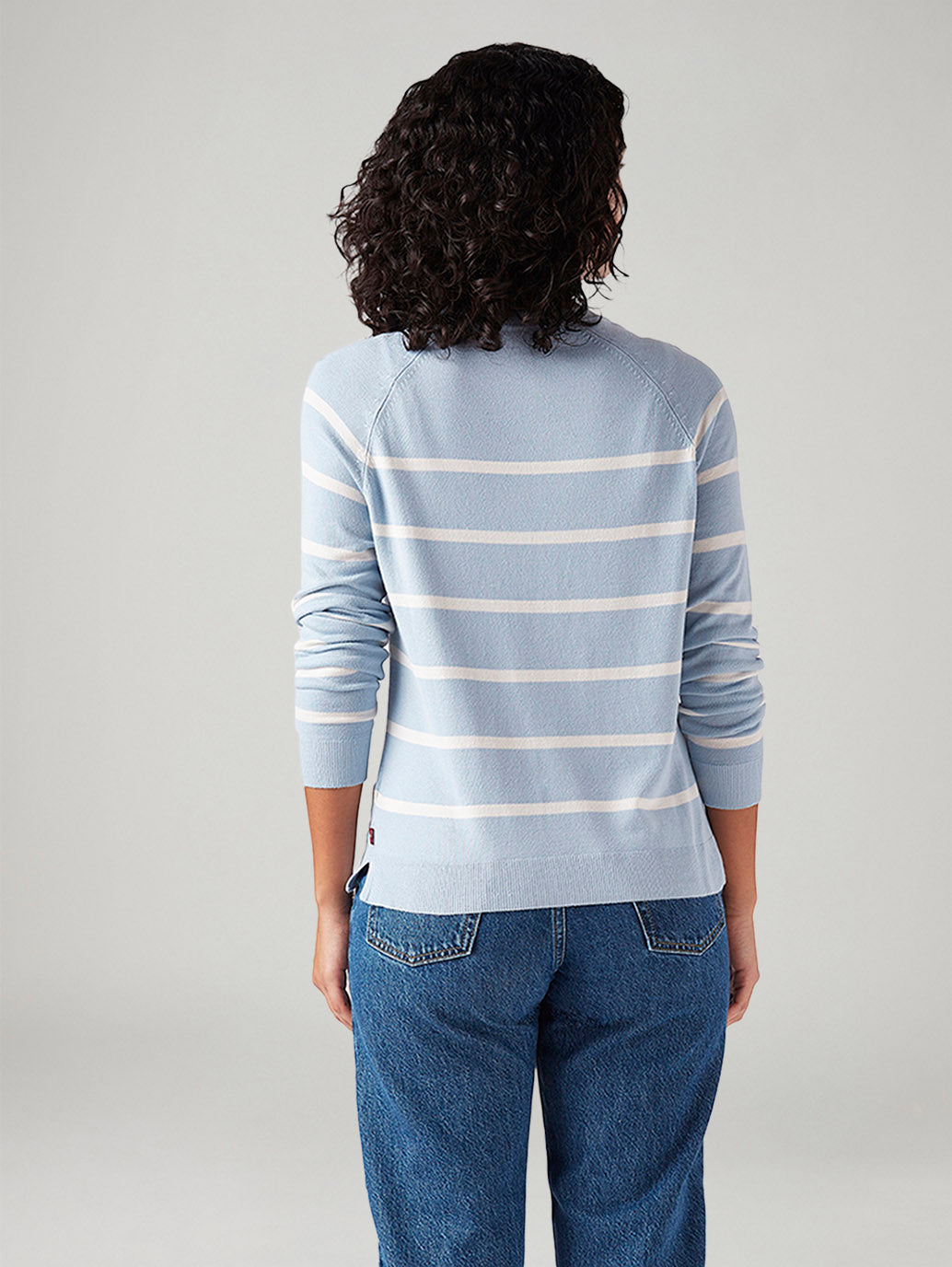 Women's Striped Regular Fit T-Shirt - Back View