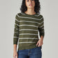Women's Striped Regular Fit Top - Front View