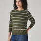 Women's Striped Regular Fit Top - Side View