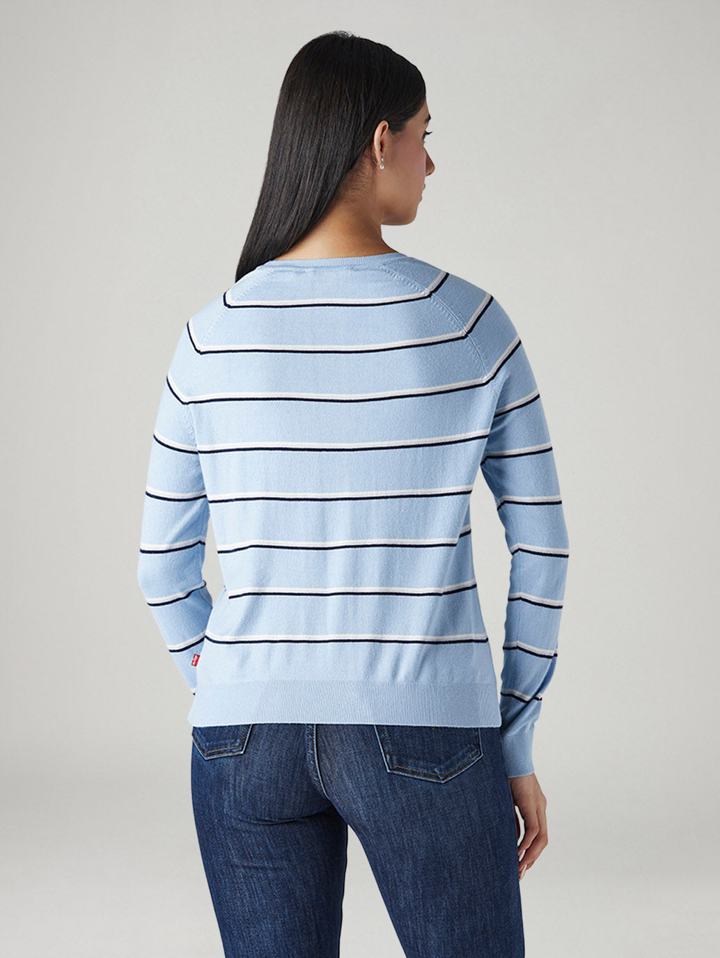 Women's Striped Regular Fit Top - Back View