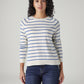 Women's Striped Regular Fit Top - Front View