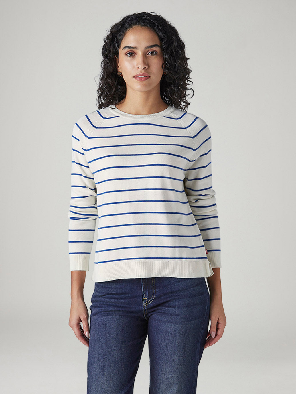 Women's Striped Regular Fit Top - Front View