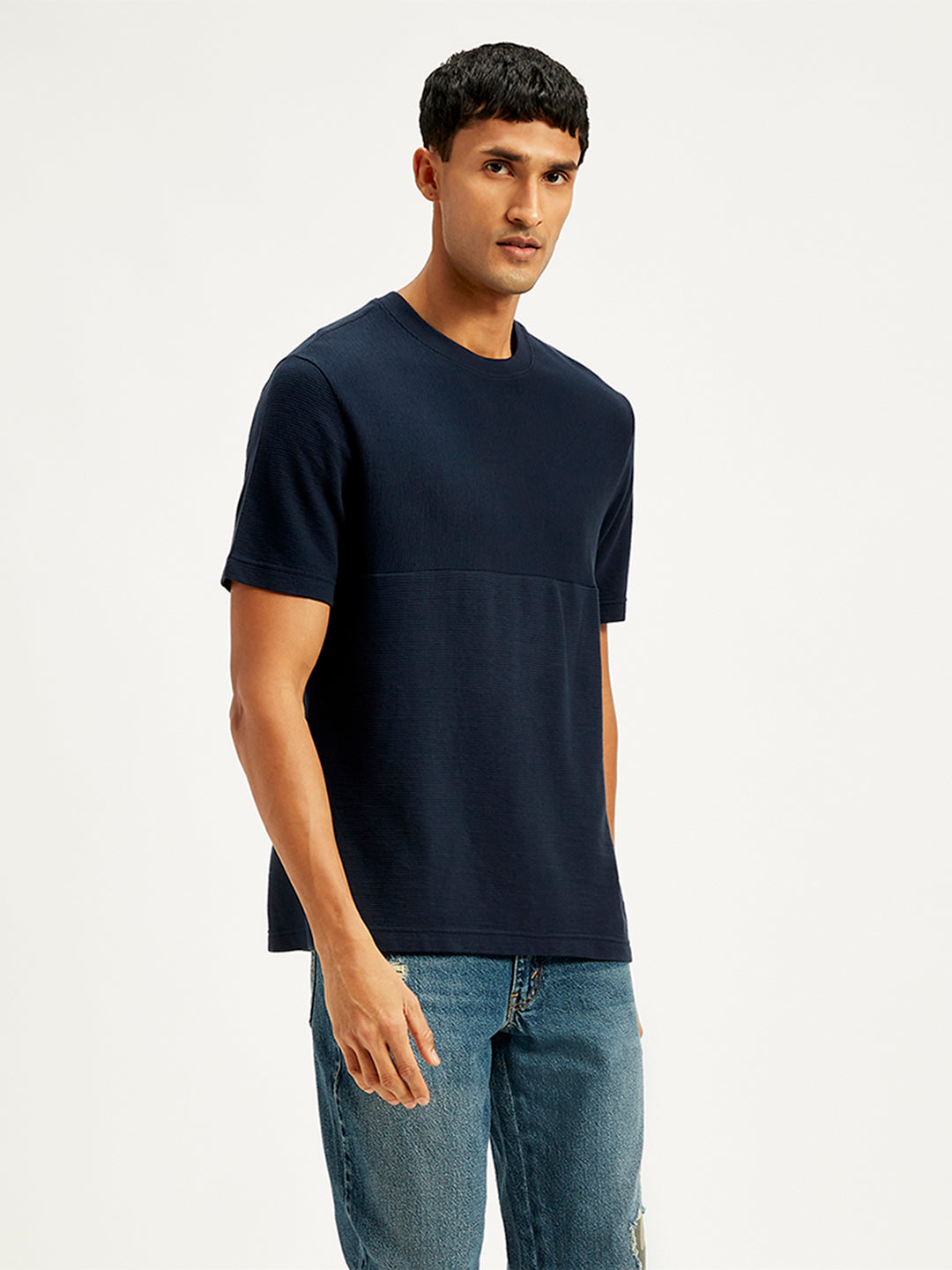 Men's Textured Regular Fit T-Shirt