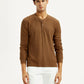 Men's Solid Henley Neck T-shirt - Front View