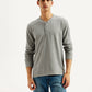 Men's Solid Henley Neck T-shirt - Front View