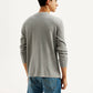Men's Solid Henley Neck T-shirt - Back View