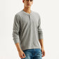 Men's Solid Henley Neck T-shirt - Side View
