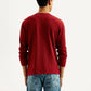 Men's Solid Henley Neck T-shirt - Back View