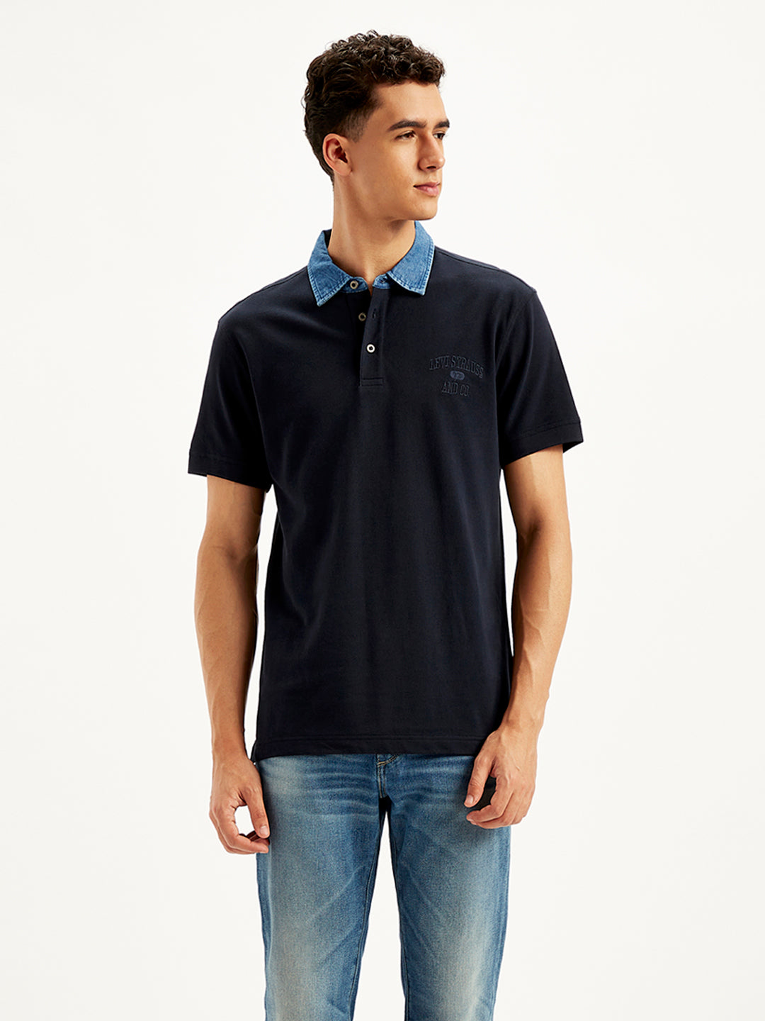 Men's Solid Slim Fit Polo T-Shirt