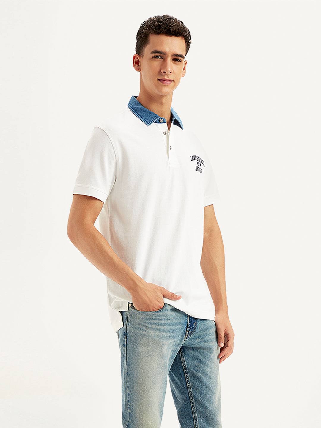 Men's Solid Slim Fit Polo T-Shirt