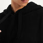 Men's Solid Hooded Sweater - Detail View