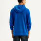 Men's Solid Blue Hooded Sweatshirt - 3786bd44-efa7-4c08-8efa-b1a3df159057 View