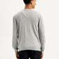 Men's Solid Light-Grey Crew Neck Sweater