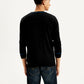 Men's Solid Black Crew Neck Sweater