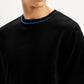 Men's Solid Black Crew Neck Sweater