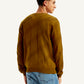 Men's Redloop Textured Brown Crew Neck Sweater - 6985dffe-dc2f-4160-9793-5c37081b270d View