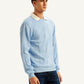 Men's Redloop Textured Light-Blue Crew Neck Sweater - a68c125b-4c77-426c-855c-20a6c3bab79d View