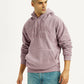 Men's Knitted Mauve Hooded Sweatshirt - Styleshot View