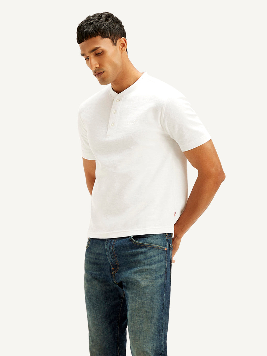 Men's Solid Slim Fit T-shirt - Side View