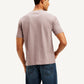 Men's Solid Slim Fit T-shirt - Back View