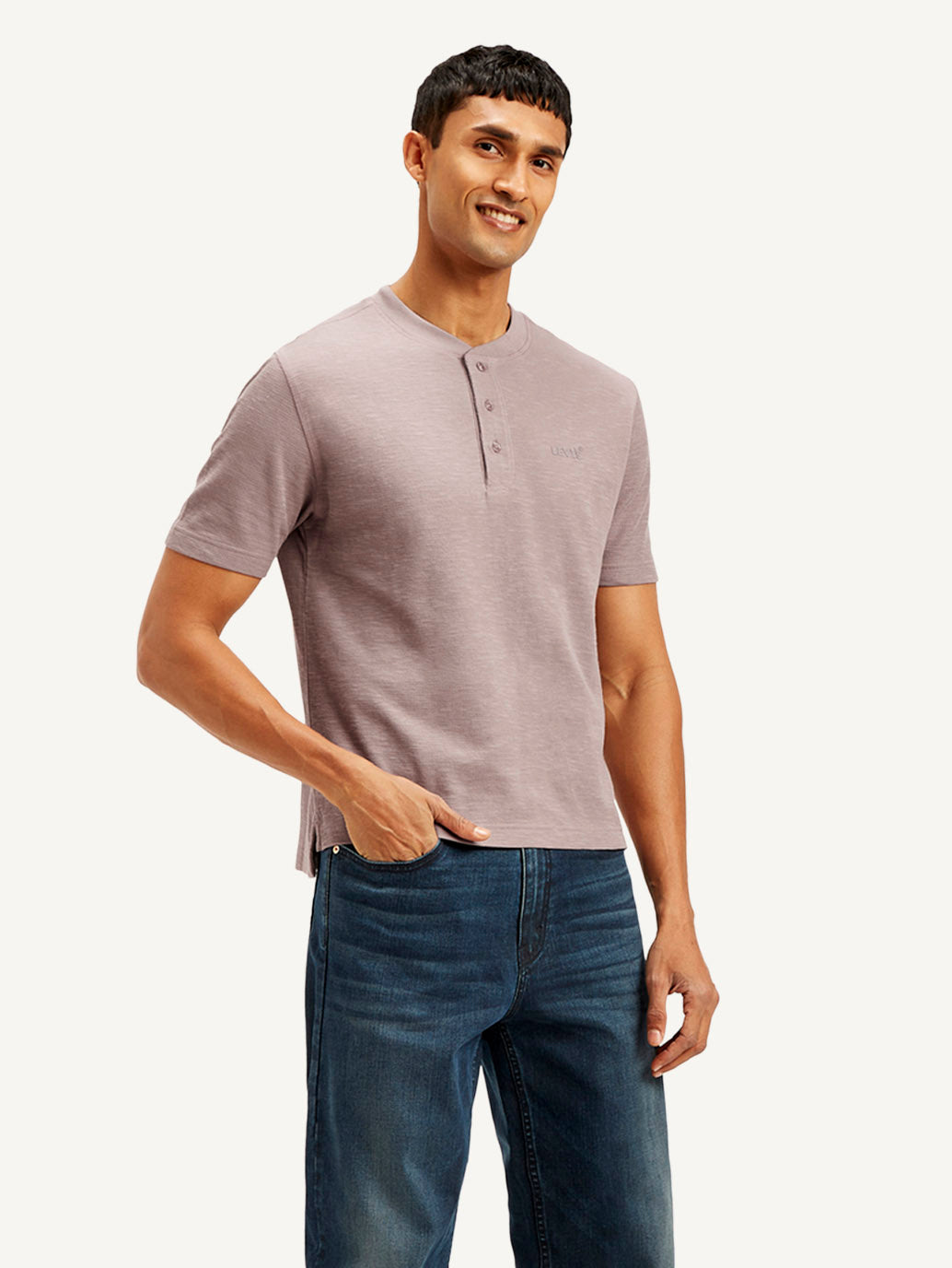Men's Solid Slim Fit T-shirt - Side View