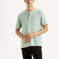 Men's Self Design Green Slim Fit T-Shirt - Styleshot View