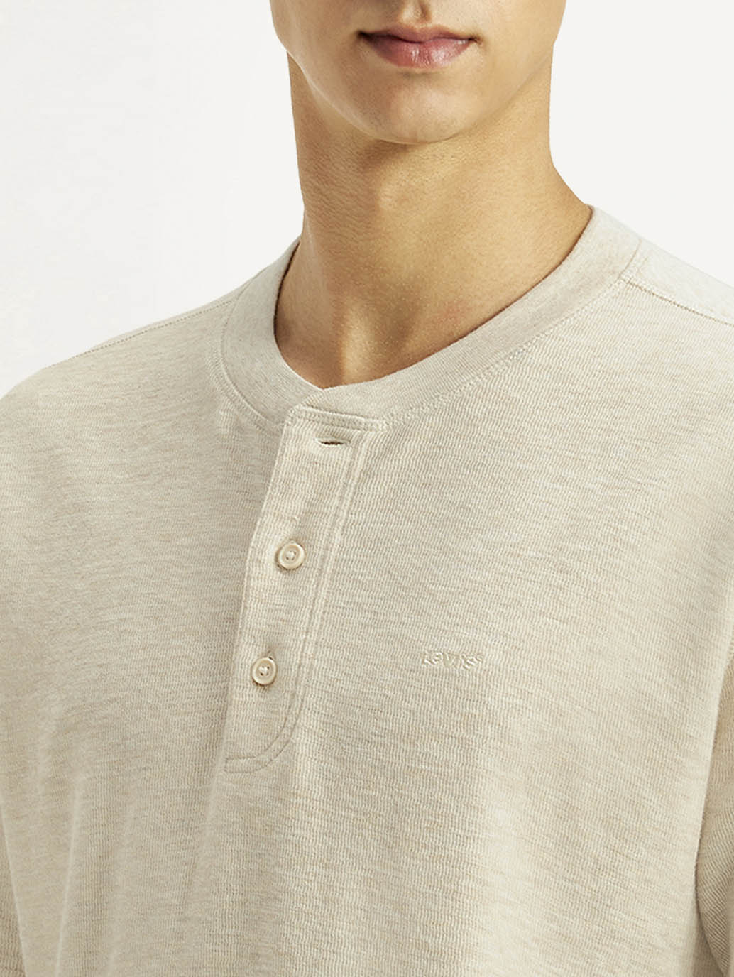 Men's Textured Slim Fit T-Shirt - Detail View