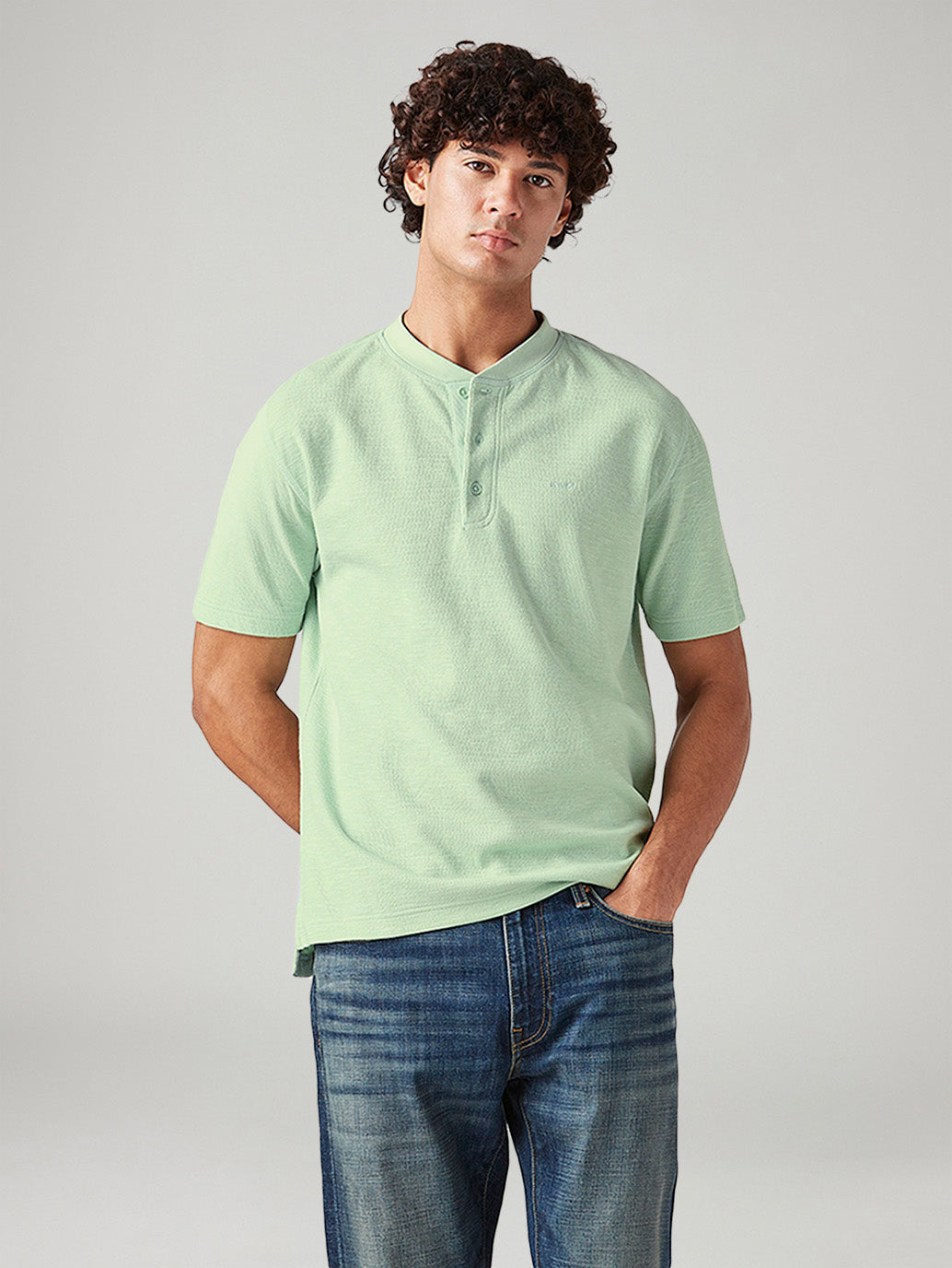 Men's Solid Regular Fit Ribbed T-Shirt