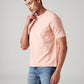 Men's Solid Regular Fit Ribbed T-Shirt - Side View