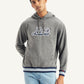 Men's Brand Logo Grey Hooded Sweatshirt