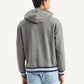 Men's Brand Logo Grey Hooded Sweatshirt