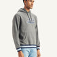 Men's Brand Logo Grey Hooded Sweatshirt