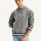 Men's Brand Logo Grey Hooded Sweatshirt