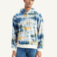 Men's Tie-Dye Light-Blue Hooded Sweatshirt