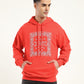 Men's Solid Red Hooded Sweatshirt