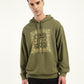 Men's Solid Green Hooded Sweatshirt