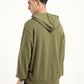 Men's Solid Green Hooded Sweatshirt