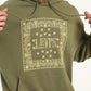 Men's Solid Green Hooded Sweatshirt