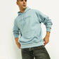 Men's Brand Logo Light Blue Hooded Sweatshirt - Elevated View