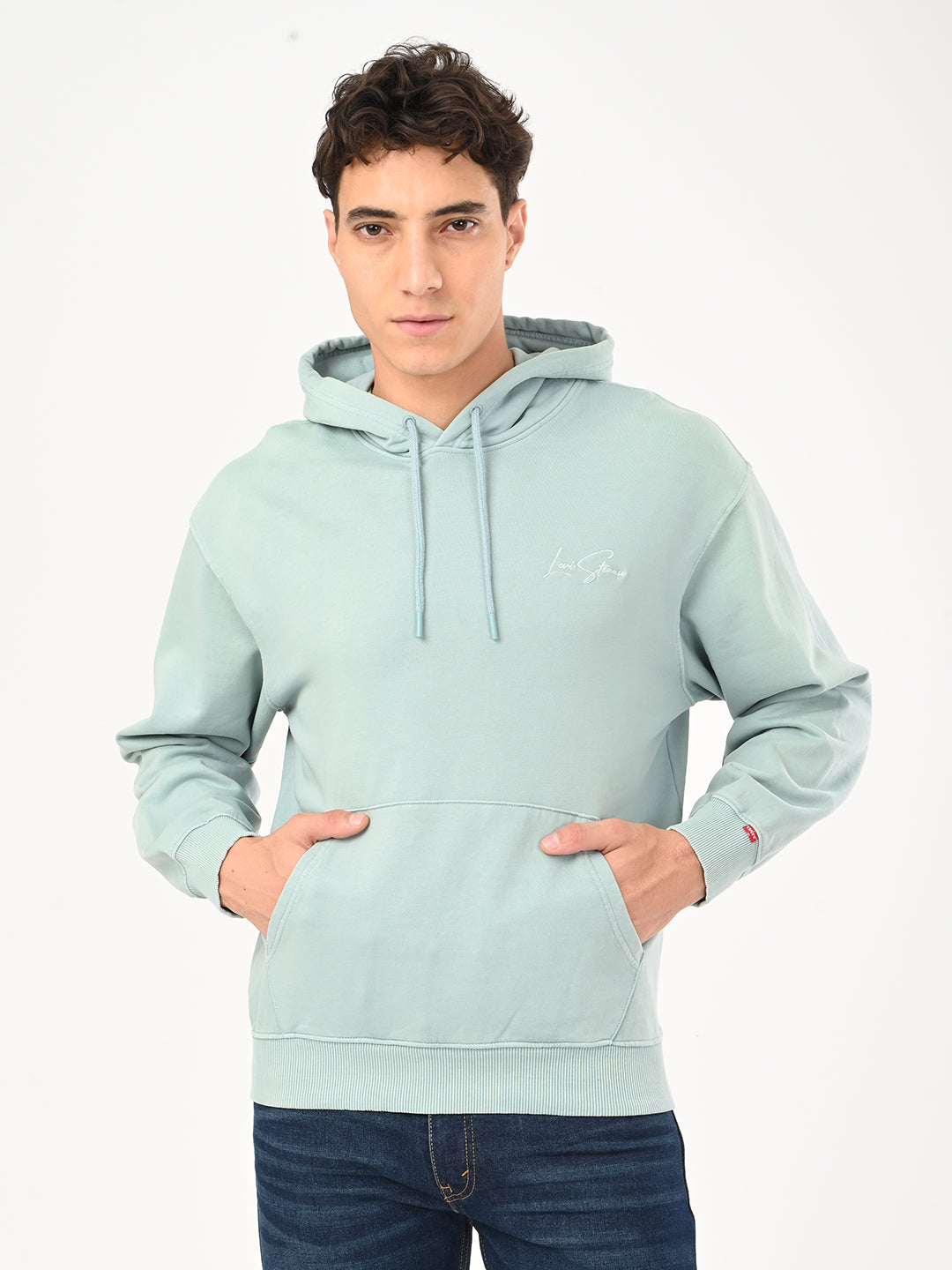 Men's Embroidered Regular Fit Overdyed Sweatshirt - jpg View