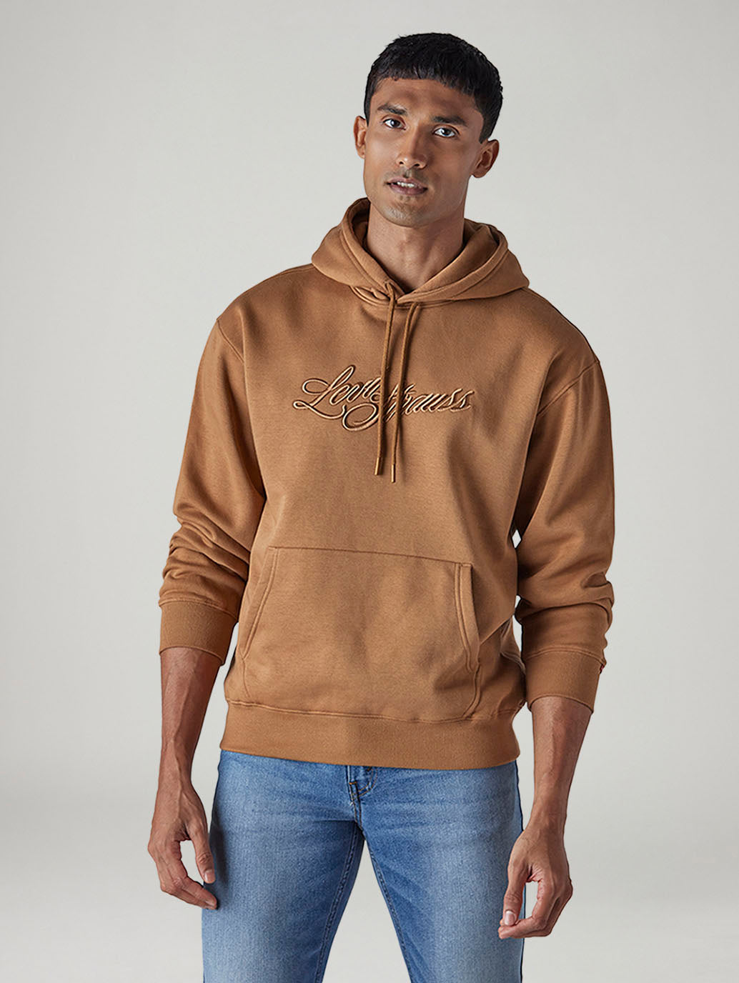 Men's Embroidered Regular Fit Sweatshirt - Front View