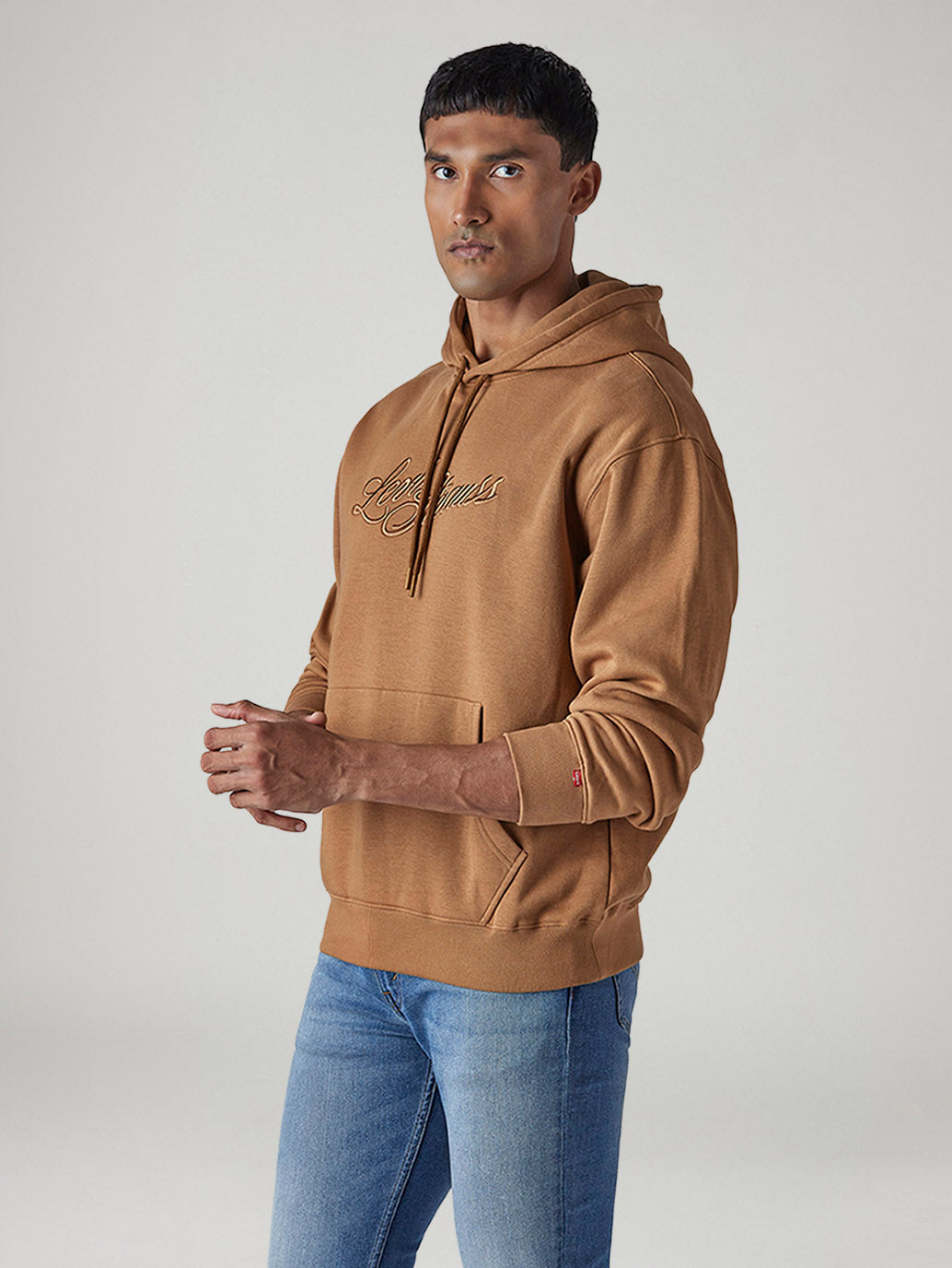 Men's Embroidered Regular Fit Sweatshirt - Side View
