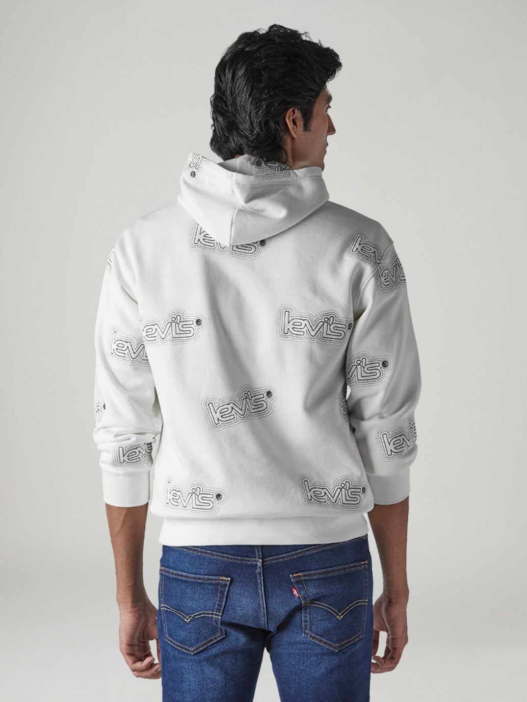 Men's Logo Printed Regular Fit Sweatshirt - Back View