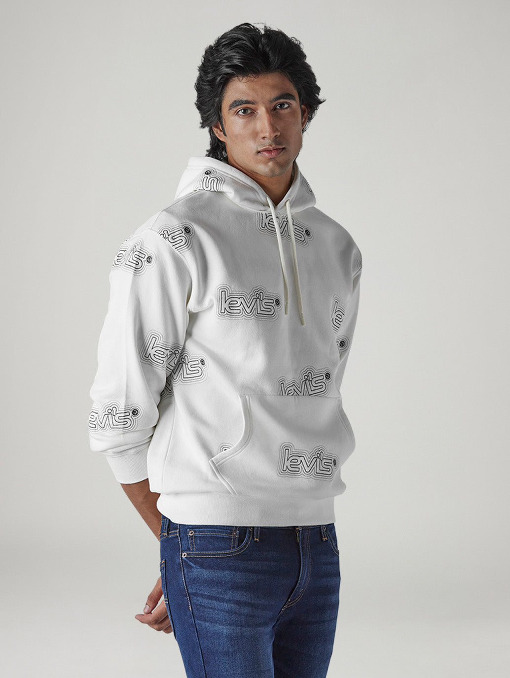 Men's Logo Printed Regular Fit Sweatshirt - Side View