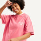 Women's Solid Loose Fit T-Shirt - Elevated View