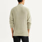 Men's Solid Beige Slim Fit Sweater - Back View