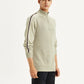 Men's Solid Beige Slim Fit Sweater - Side View