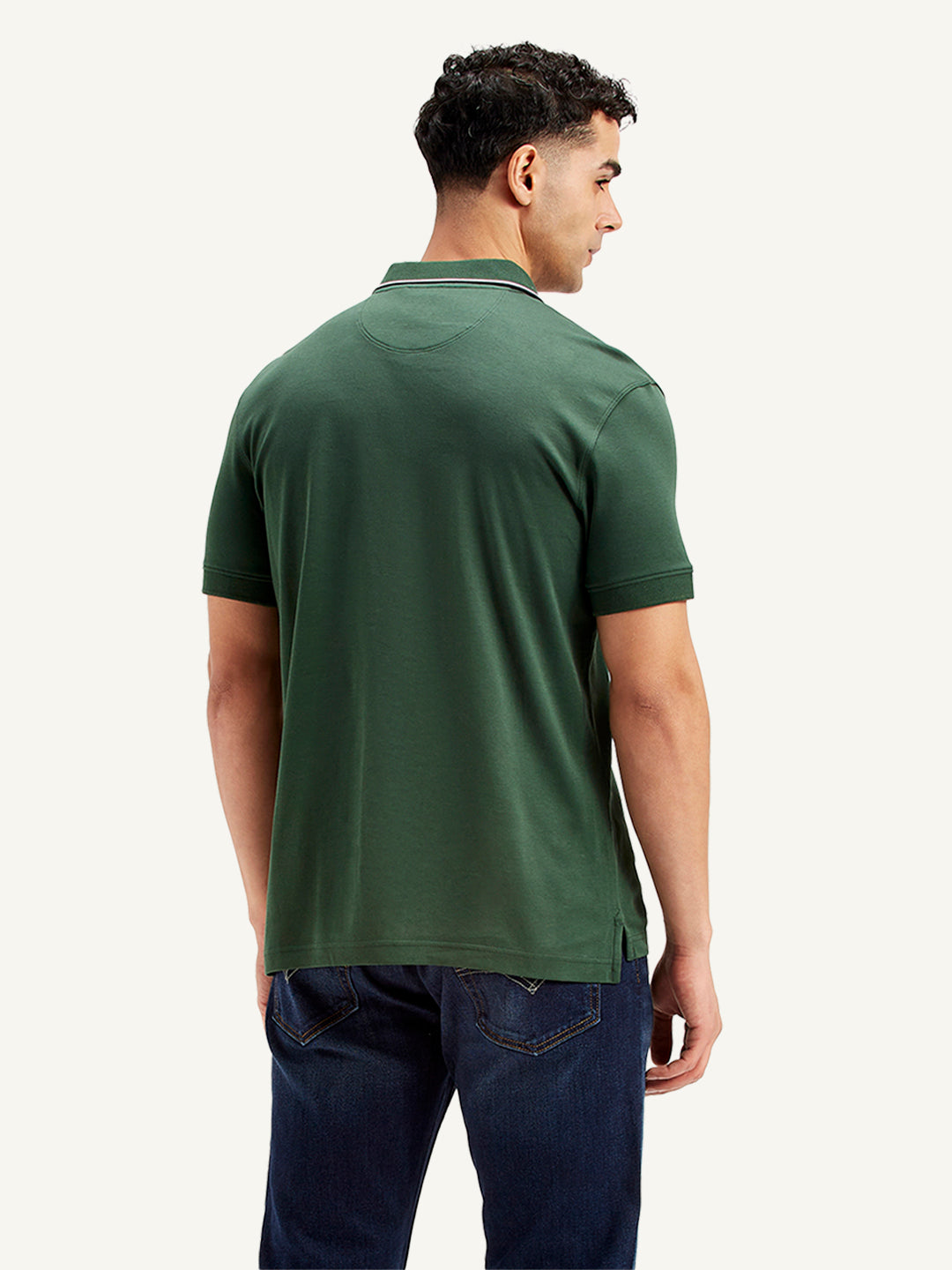 Men's Solid Slim Fit Polo T-Shirt