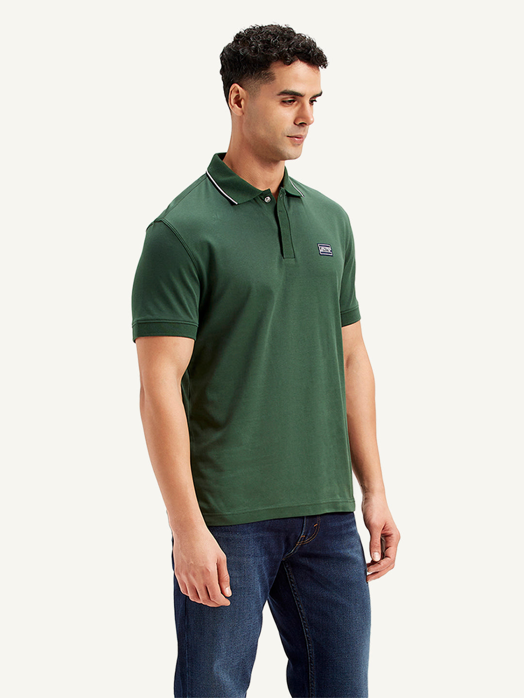 Men's Solid Slim Fit Polo T-Shirt