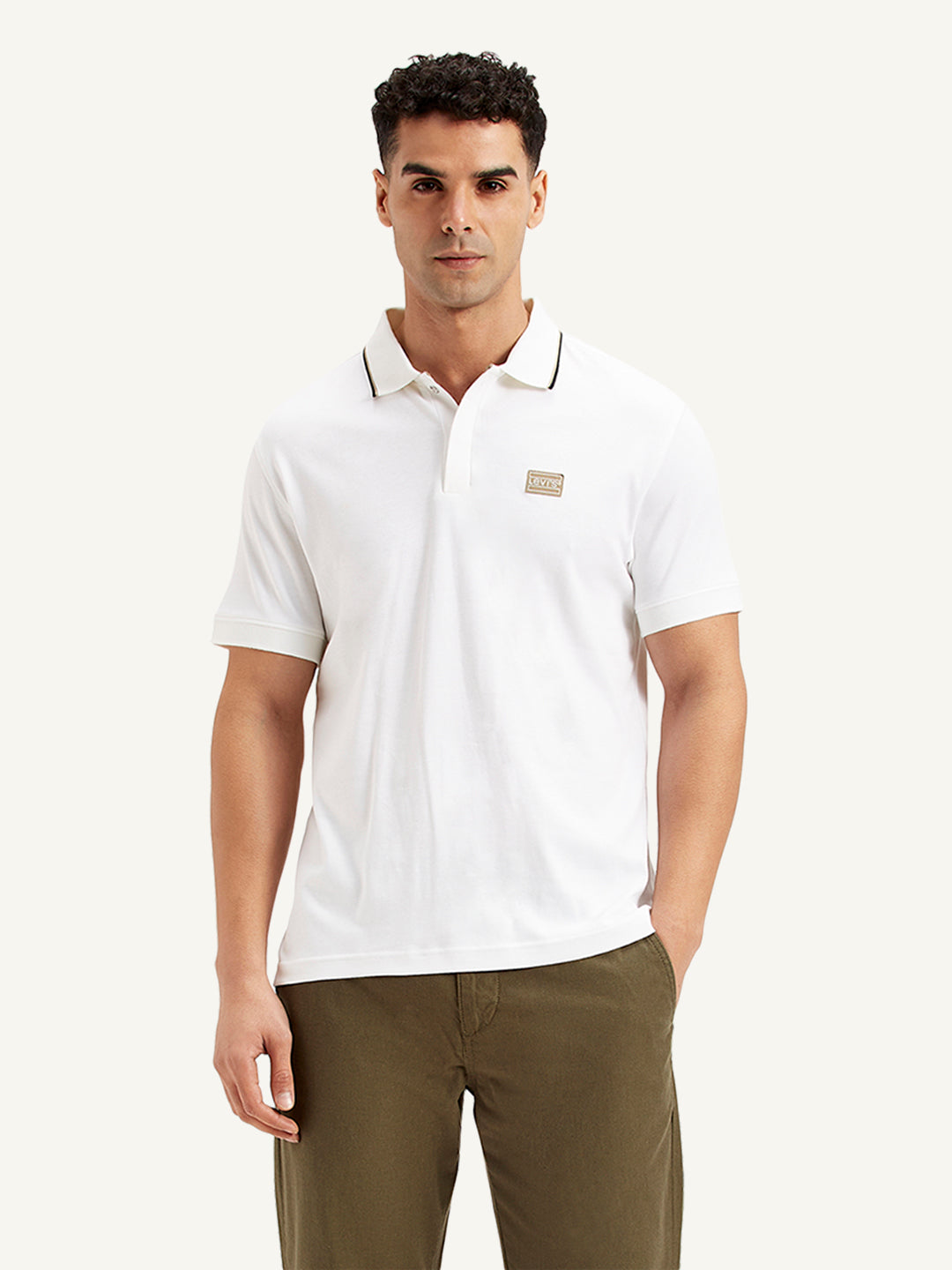 Men's Solid Slim Fit Polo T-Shirt